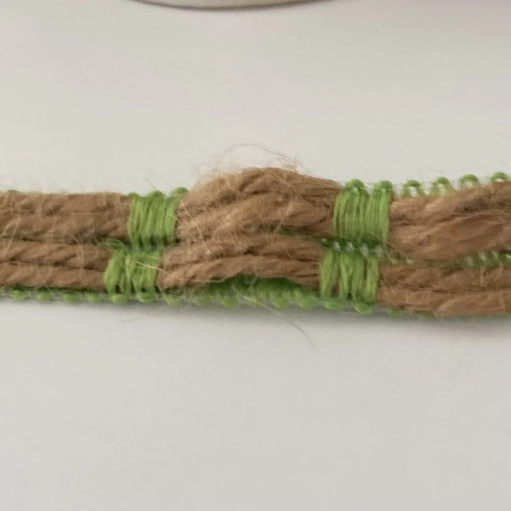 5 Rolls Offray Floral Ribbon Spring Green Jute Brown 1/2 inch
